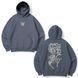 Luffy large embroidery oversize hoodie, Gray, S (warm)