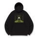 Roronoa Zoro large boxed embroidery oversize hoodie, Black, S (warm)