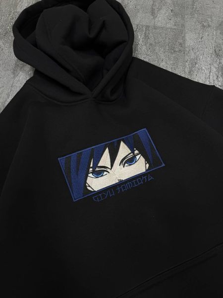 Giyu Tomioka sword large embroidery oversize hoodie 30.282.1 фото