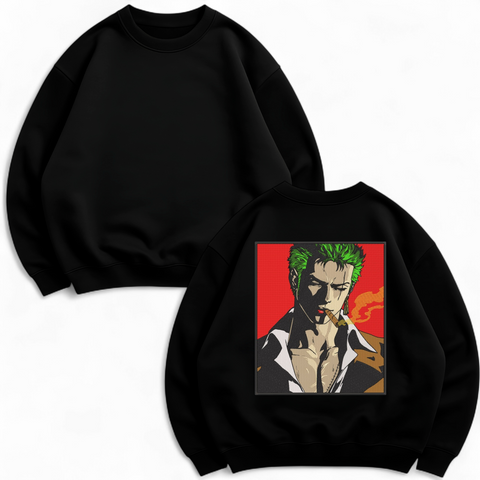Roronoa Zoro boxed large embroidery oversize sweatshirt 30.718.1 фото