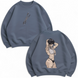 Maki Zen`in large embroidery v3 oversize sweatshirt, Gray, S (warm)