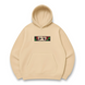 Tanjiro eyes boxed oversize hoodie, Beige, S (warm)