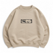 Kenpachi Zaraki eyes boxed oversize sweatshirt, Beige, S (warm)
