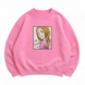 Inoue Orihime boxed large emroidery oversize sweatshirt, Pink, S (warm)