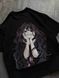 Kaoruko Waguri large embroidery oversize t-shirt, Black, XS