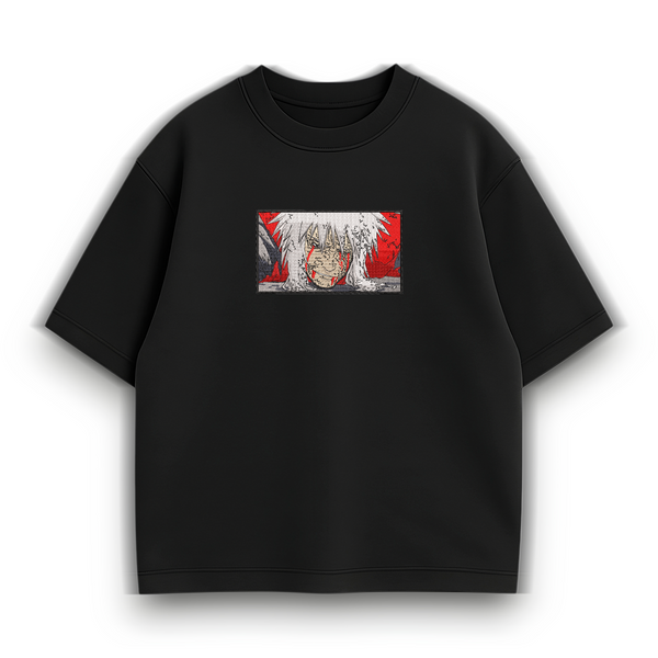 Jiraya boxed oversize t-shirt, Black, XS