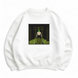 Roronoa Zoro large boxed embroidery oversize sweatshirt, White, S (warm)