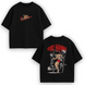 Baki large embroidery oversize t-shirt, Black, XS