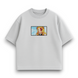 Rengoku boxed oversize t-shirt, light gray, XS