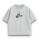 Swoosh Roronoa Zoro color oversize t-shirt, light gray, XS