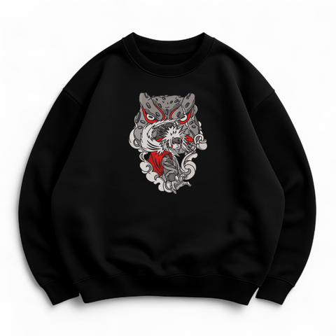 Jiraya oversize sweatshirt, Black, S (warm)