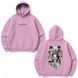 Itachi parts large embroidery oversize hoodie, light pink, S (not warm)