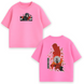 Itachi large embroidery v2 oversize t-shirt, Pink, XS