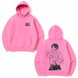 Yuta Okkotsu large embroidery oversize hoodie, Pink, S (warm)
