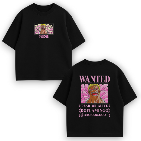 Wanted Doflamingo boxed large embroidery oversize t-shirt 31.163 фото
