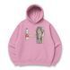 Frieren with kvass oversize hoodie, light pink, S (not warm)
