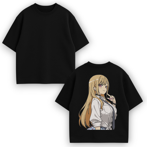 Marin Kitagawa large embroidery v3 oversize t-shirt, Black, XS
