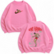 Baki large embroidery oversize sweatshirt, Pink, S (warm)