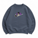Swoosh Sasuke zmei oversize sweatshirt, Gray, S (warm)