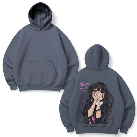 Kaoruko Waguri large embroidery oversize hoodie 30.857 фото