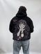 Kaoruko Waguri large embroidery oversize hoodie, Gray, S (warm)