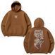 Luffy large embroidery oversize hoodie, Brown, S (warm)