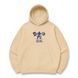 don't want to die skinny oversize hoodie, Beige, S (warm)