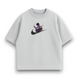 swoosh Solo Leveling oversize t-shirt, light gray, XS