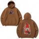 Itachi large embroidery v2 oversize hoodie, Brown, S (warm)