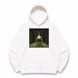 Roronoa Zoro large boxed embroidery oversize hoodie, White, S (warm)