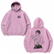 Yuta Okkotsu large embroidery oversize hoodie, light pink, S (not warm)
