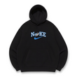 nk car blue oversize hoodie, Чорний, S(утеплена)