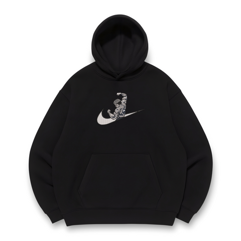 swoosh Arnold oversize hoodie, Black, S (warm)