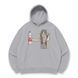 Frieren with kvass oversize hoodie, light gray, S (not warm)