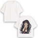 Kaoruko Waguri large embroidery oversize t-shirt, White, XS