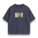 Rengoku boxed oversize t-shirt, Dark gray, XS