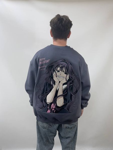 Kaoruko Waguri large embroidery oversize sweatshirt 30.858 фото