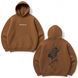 Toji Fushiguro large embroidery oversize hoodie, Brown, S (warm)