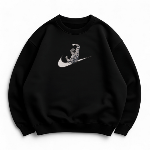 swoosh Arnold oversize sweatshirt, Black, S (warm)