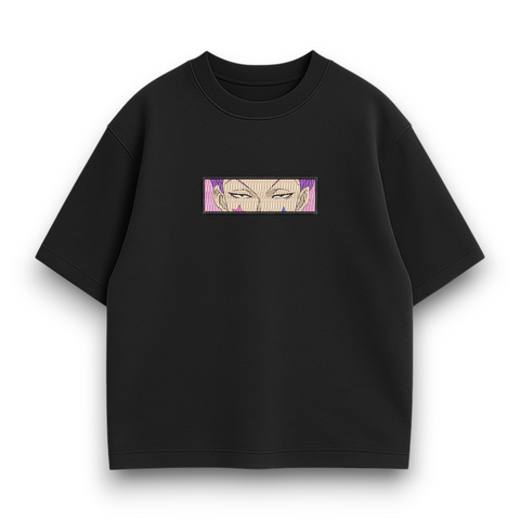 Hisoka eyes boxed oversize t-shirt, Black, XS