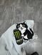 Cat with energy drink black oversize t-shirt 31.263 фото 4
