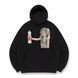 Frieren with kvass oversize hoodie, Black, S (warm)