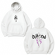 Shadow large embroidery oversize hoodie, White, S (warm)