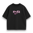 nk car pink oversize t-shirt, Black, XS