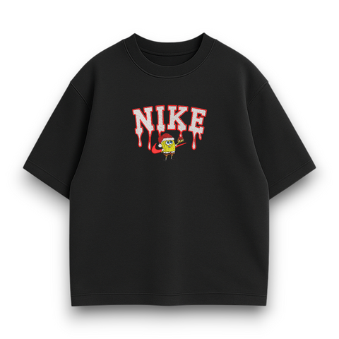 nk Spongebob Christmas oversize t-shirt, Black, XS
