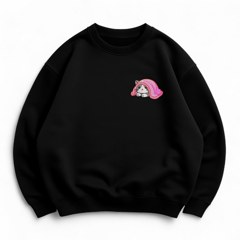 Cat with a blanket oversize sweatshirt 31.504 фото