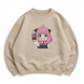 Anya Forger with vodka oversize sweatshirt, Beige, S (warm)