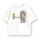 Frieren with beer svitle oversize t-shirt, White, XS