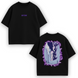 Solo Leveling dragon large embroidery oversize t-shirt, Black, XS