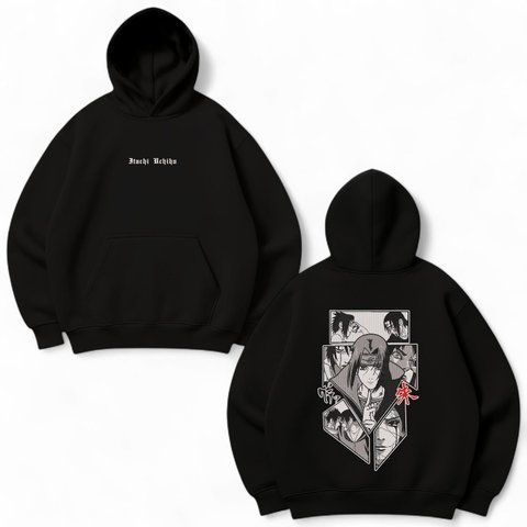 Itachi large embroidery oversize hoodie 99999.17 фото